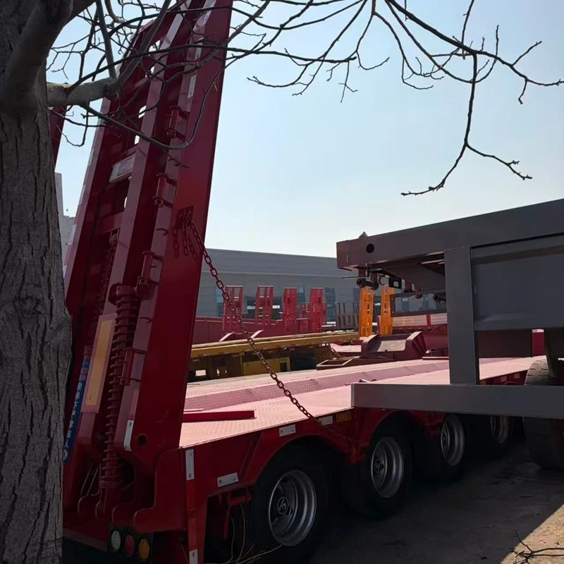 Retractable Low-bed Trailer high quality